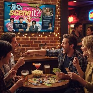 80s Scene It? Deluxe Edition DVD Trivia Board & Bar Game Movies Music & TV New!